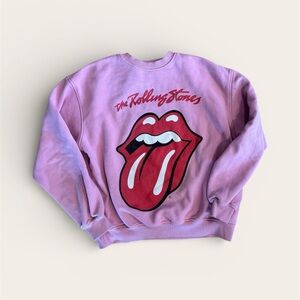 Cotton On Pink Rolling Stones Sweatshirt